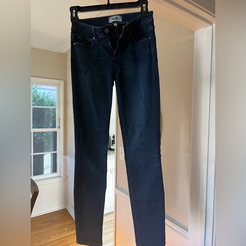 PAIGE skinny jeans- dark wash